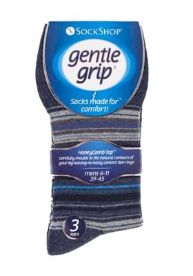 6 paar sokken zonder elastiek herensokken met zachte grip 39-45 Uk - MGG49