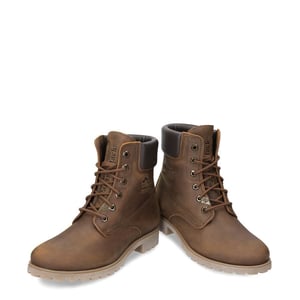 Panama Jack 03 dameslaarzen bruin waterdicht leer veterschoenen enkelchukka
