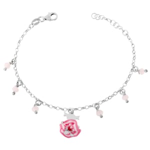 Orphelia 'Schattig' Kinder 925 Sterling Zilveren Set: Armband + Oorbellen - Zilver SET-7133