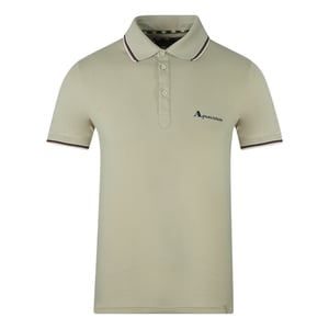 Beige poloshirt met merklogo van Aquascutum