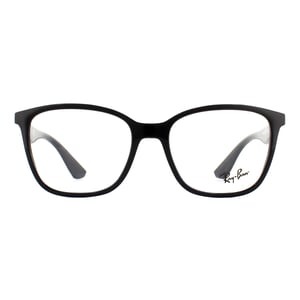 Ray-Ban Square glanzende zwarte unisex dames bril frames