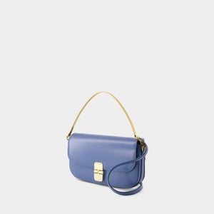 Grace Chaine clutch tas - A.P.C. - Leer - Oceaanblauw