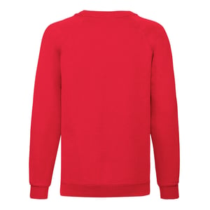 Fruit of the Loom Klassiek Raglan Sweatshirt voor kinderen/Kinderen (Rood)
