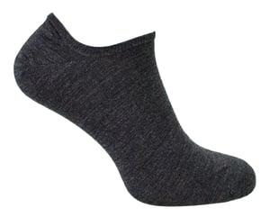 Steven - 1 Paar Heren Merino Wol Onzichtbare Sokken - Warme Footsies Sokken - Houtskool