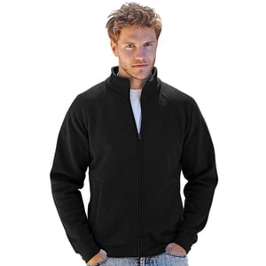 Fruit Of The Loom Heren Premium 70/30 Sweatshirt Met Volledige Ritssluiting (Zwart)