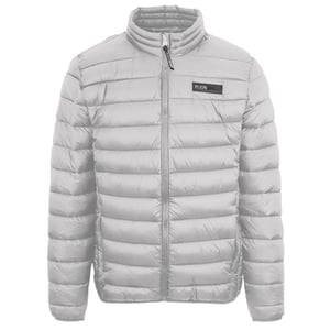 Plein Sport Patch Logo Dun gewatteerd grijs jack