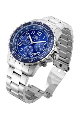 Invicta Specialty 6621 Heren Horloge - Quartz Uurwerk - Roestvrij Staal met blauwe Wijzerplaat - 45mm
