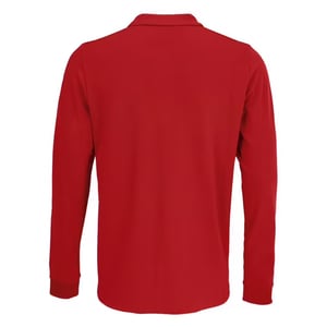 SOLS Unisex poloshirt met lange mouwen van katoen voor volwassenen (Rood)