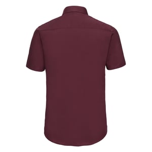 Russell Collection Heren Stretch Overhemd Met Korte Mouwen (Haven)