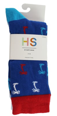 HS by Happy Socks - Heren 3-pack Noviteit Zomer Vibes Dress Socks - Palm Bomen