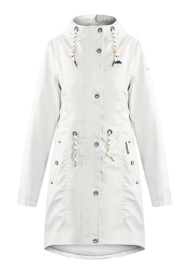 Schmuddelwedda Mackintosh bridgeport Dames Grijs wit-280
