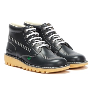 Kickers Heren Kick Hi Core Natuurlijk Leren Laarzen - (Marine Blauw)