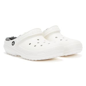 Crocs Classic gevoerde damesklompen wit/grijs