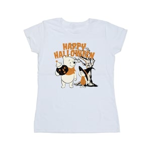 Disney Dames/Dames Winnie The Pooh en Knorretje Vrolijk Halloween T-shirt van katoen (Wit)