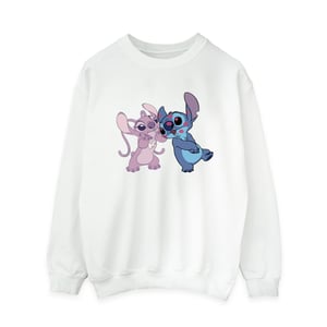 Disney Dames/Dames Lilo & Stitch Kisses Sweatshirt (Wit)