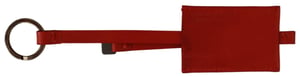 Kostuum Nationaal Red Leather Branded Logo Keyring Men's Keychain