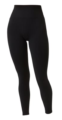 Björn Borg - Dames Naadloze Ribbels Vrije Tights Leggings - Zwart