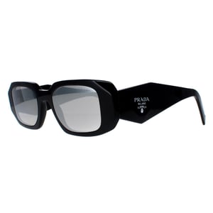 Prada PR17WS 1AB2B0 zwart lichtgrijs spiegelzilver zonnebril