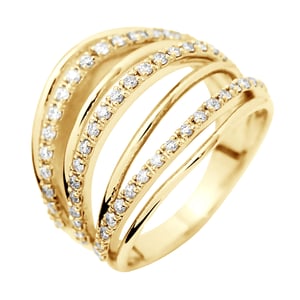 Diamond Ring 0.60 Cts luxe sieraden Yellow Gold