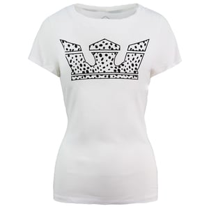 Supra White Crown Korte Mouw Wit Crew Neck Dames T-shirt 192232 163