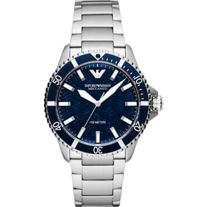 Emporio Armani Diver Heren Horloge Zilverkleurig AR60059