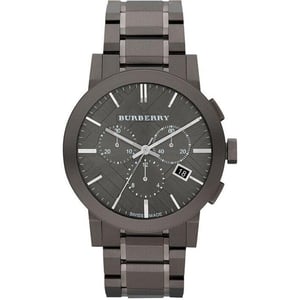 Burberry Herenhorloge BU9354 Groot Ruit Grijs Ion-plated Roestvrij Staal