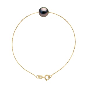 Armband Tahitian Pearl Ronde 8-9 mm ketting forcat Yellow Gold