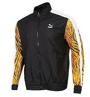 Puma Wild Pack Woven Full Zip Up Track Top Jas Zwart Heren 579510 21