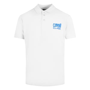 Cavalli Class wit poloshirt met vet logo