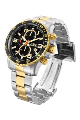 Invicta Specialty 14876 Heren Horloge - Quartz Uurwerk - Roestvrij Staal met zwarte Wijzerplaat - 45mm