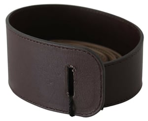 GF Ferre Vrouwen Bruin Echt Leer Logo Brede Taille Riem