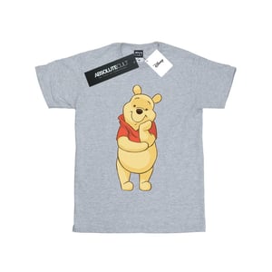 Disney Heren Winnie De Poeh Schattig T-Shirt (Sportgrijs)