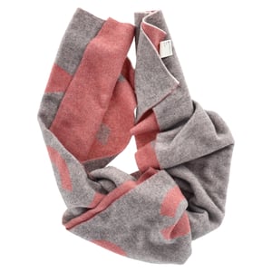 Acne Studios Logo Sjaal in Roze en Grijs Wol