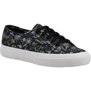 Superga 2750 Floral Print Cotton Damestrainers Donkergrijs/Bloemenprint