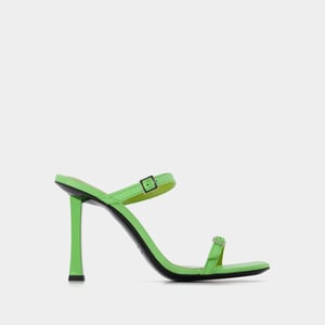 Flick muiltjes - By Far - Leer - Groen