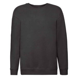 Fruit of the Loom Sweatshirt met Drop Shoulder voor Kinderen/Kinderen (Zwart)