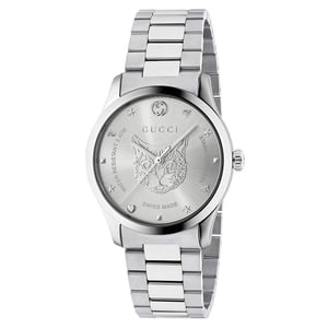Gucci YA1264095 G-Timeless Zilveren Wijzerplaat Unisex horloge