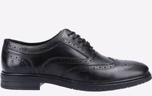Hush Puppies Santiago Zwarte Leren Veterschoenen Voor Heren