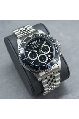 Invicta Pro Diver 48381 Heren Horloge - Quartz Uurwerk - Roestvrij Staal met zwarte Wijzerplaat - 43mm