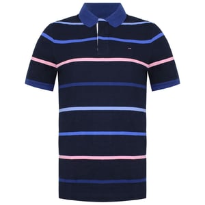 Eden Park Paris Gestreept Heren Navy Poloshirt