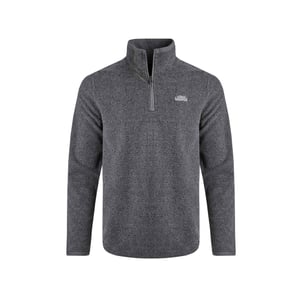 Weird Fish Heren Errill Textured Eco Friendly Quarter Zip Fleece Top (Vorstgrijs)