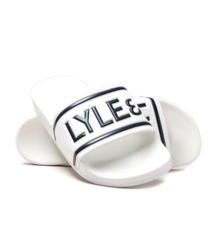 Lyle & Scott Wallace II witte slippers