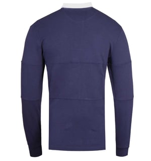 Lyle & Scott marineblauw rugbypoloshirt met lange mouwen