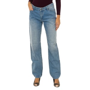 Lange recht gesneden jeans 6Y5J15-5DWQZ vrouw