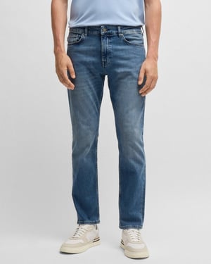 BOSS Orange DELAWARE BO Heren Slim Fit Comfort-Stretch Blauwe Jeans NOS