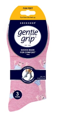 Zachte Grip - 6 Paar Dames Niet-Elastische Sokken - Zeebodem