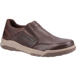 Hush Puppies Fletcher Leren Herenloafers Koffie