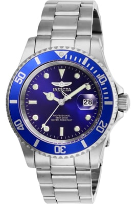 Invicta Pro Diver 26971 Heren Horloge - Quartz Uurwerk - Roestvrij Staal met blauwe Wijzerplaat - 40mm