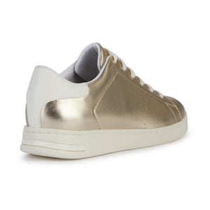 Geox D Jaysen B Leather Vrouwentrainers Lichtgoud/Optisch Wit
