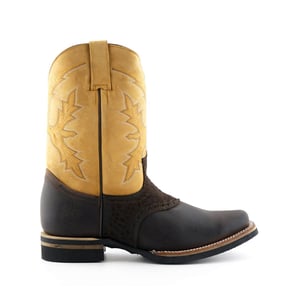 Grinders Tan lederen cowboy Chelsea-laarzen - Frontier